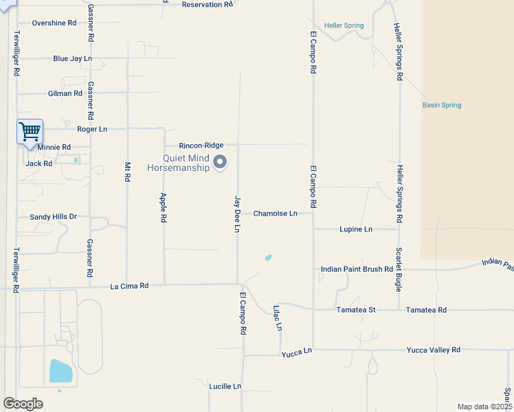 map of restaurants, bars, coffee shops, grocery stores, and more near 41730 Jay Dee Lane in Anza