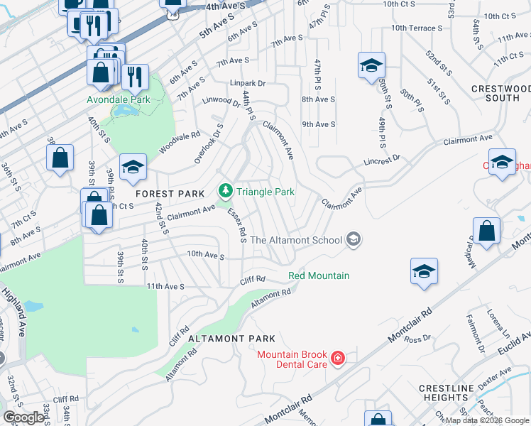 map of restaurants, bars, coffee shops, grocery stores, and more near 908 Linwood Road in Birmingham