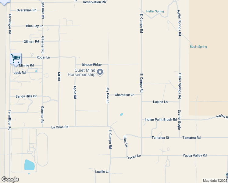 map of restaurants, bars, coffee shops, grocery stores, and more near 41730 Jay Dee Lane in Anza