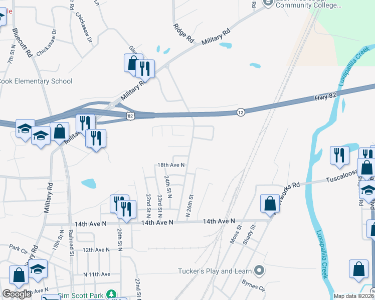 map of restaurants, bars, coffee shops, grocery stores, and more near 1801 Martin Luther King Junior Drive in Columbus
