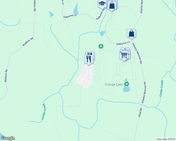 map of restaurants, bars, coffee shops, grocery stores, and more near 11189 Serenbe Lane in Palmetto
