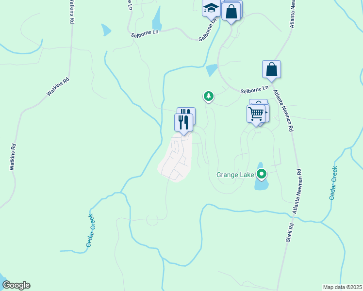map of restaurants, bars, coffee shops, grocery stores, and more near 11189 Serenbe Lane in Palmetto
