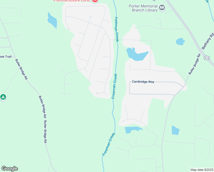 map of restaurants, bars, coffee shops, grocery stores, and more near 420 Freeman Drive in Covington