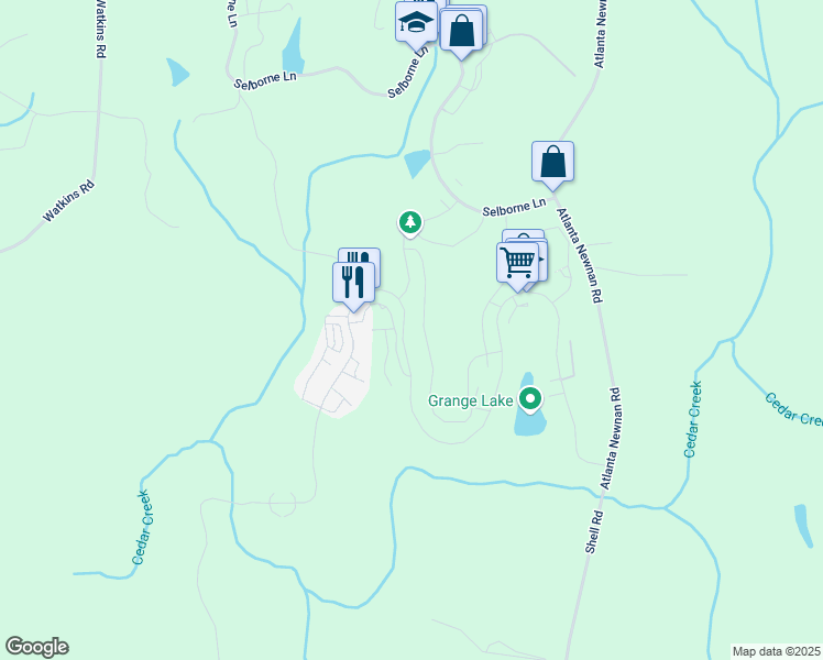 map of restaurants, bars, coffee shops, grocery stores, and more near 10935 Serenbe Lane in Palmetto