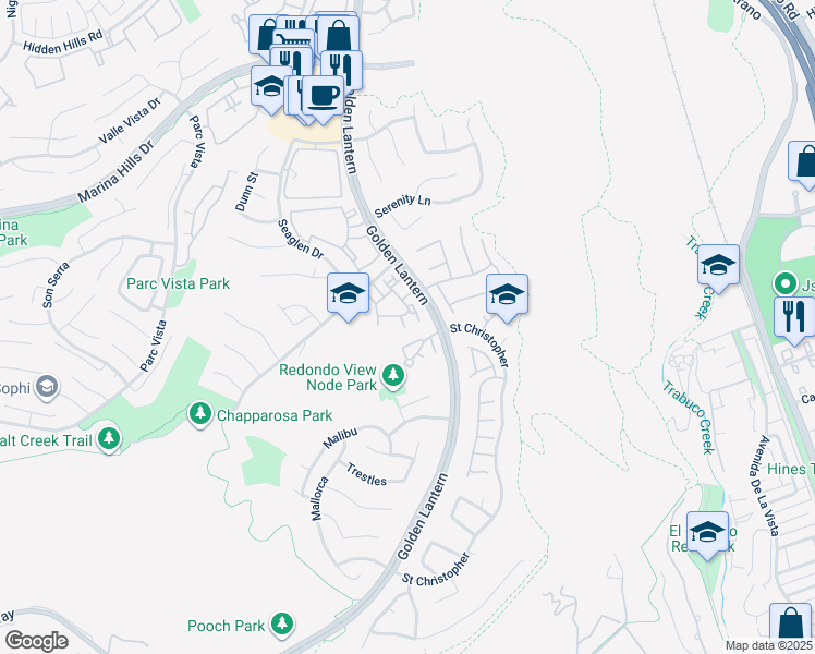 map of restaurants, bars, coffee shops, grocery stores, and more near in Laguna Niguel