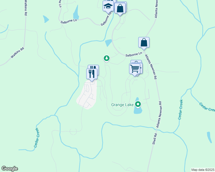 map of restaurants, bars, coffee shops, grocery stores, and more near 10939 Serenbe Lane in Palmetto