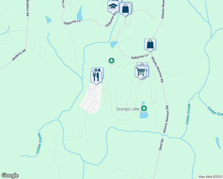 map of restaurants, bars, coffee shops, grocery stores, and more near 10935 Serenbe Lane in Palmetto