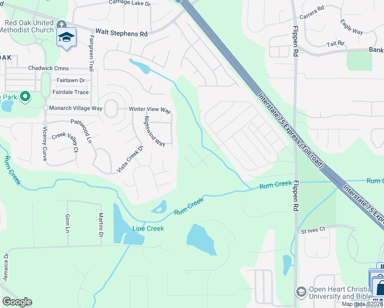 map of restaurants, bars, coffee shops, grocery stores, and more near 555 Winter View Way in Stockbridge
