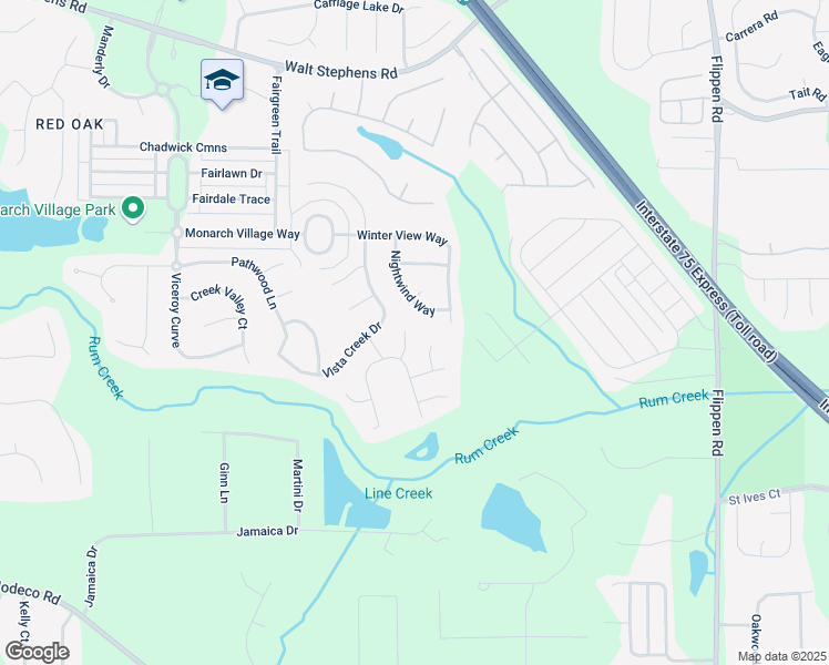 map of restaurants, bars, coffee shops, grocery stores, and more near 1810 Chickory Court in Stockbridge