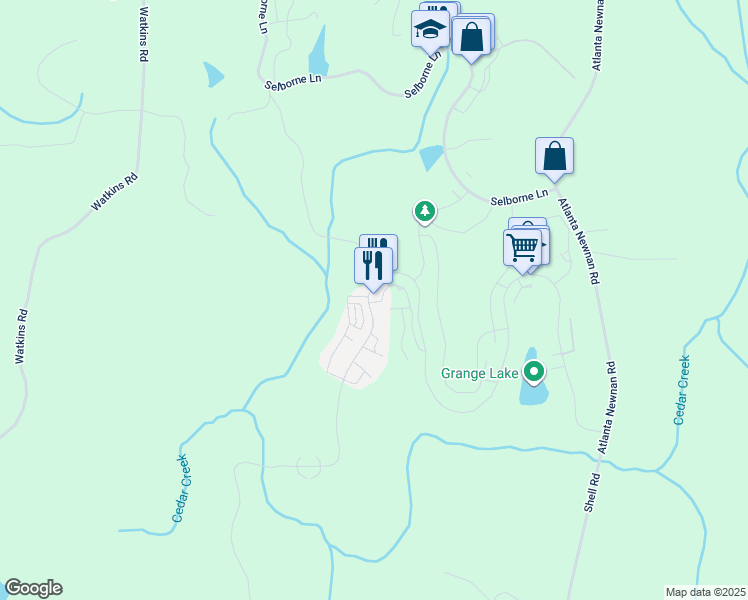 map of restaurants, bars, coffee shops, grocery stores, and more near 11190 Serenbe Lane in Palmetto