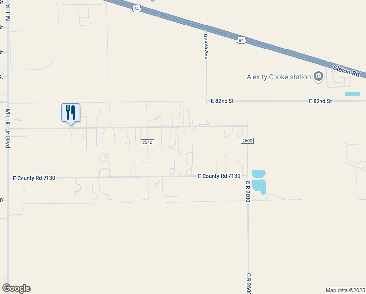 map of restaurants, bars, coffee shops, grocery stores, and more near 2701 County Road 7130 in Lubbock