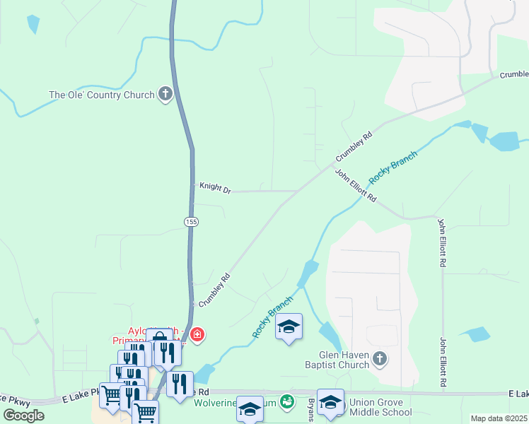 map of restaurants, bars, coffee shops, grocery stores, and more near 209 Crumbley Road in McDonough
