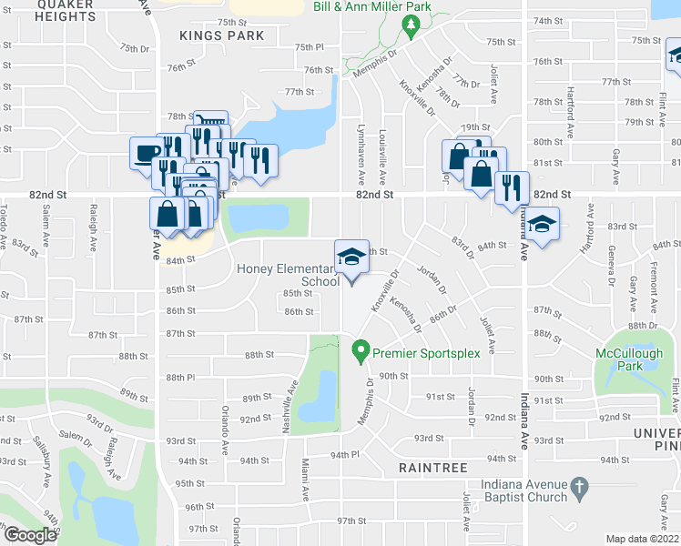 map of restaurants, bars, coffee shops, grocery stores, and more near 8601 Memphis Avenue in Lubbock
