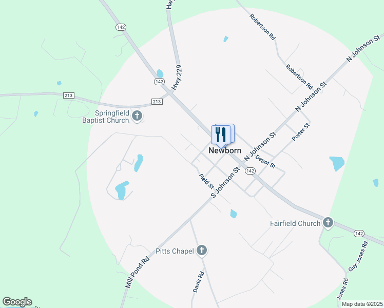 map of restaurants, bars, coffee shops, grocery stores, and more near 123 Nelson Street in Newborn