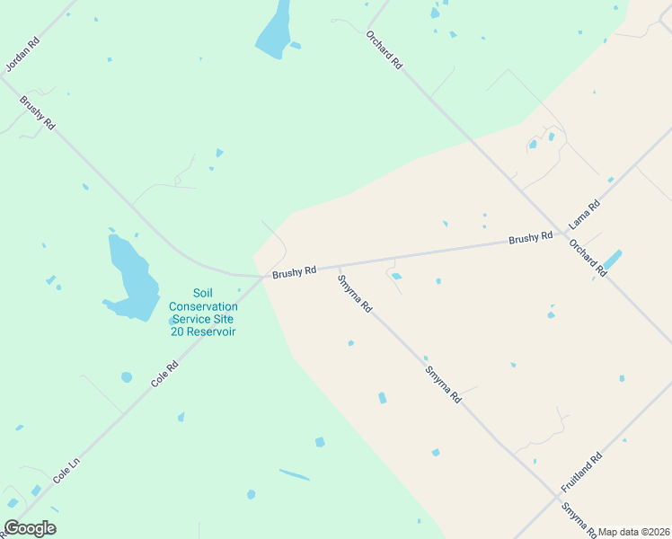 map of restaurants, bars, coffee shops, grocery stores, and more near Brushy Road in Bowie