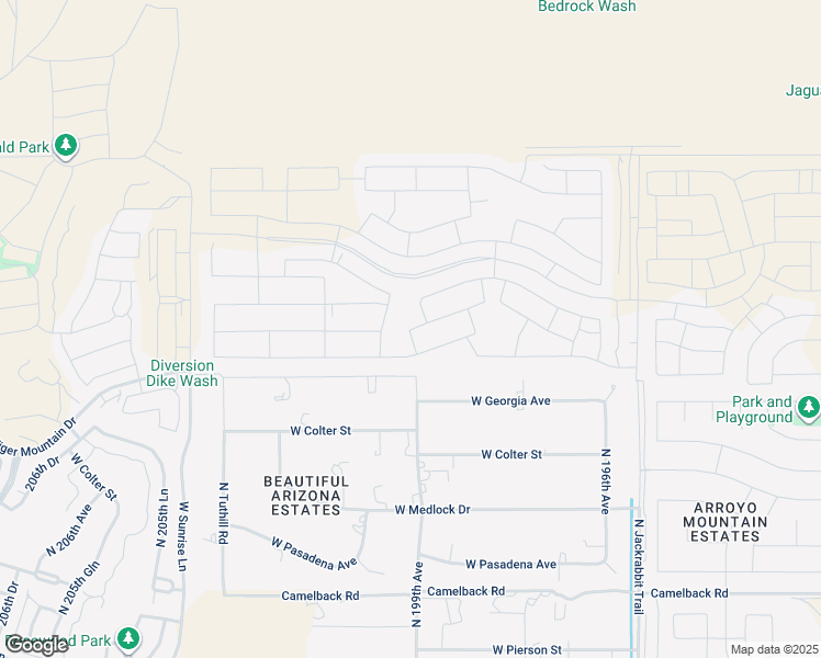 map of restaurants, bars, coffee shops, grocery stores, and more near 5454 North 199th Avenue in Litchfield Park