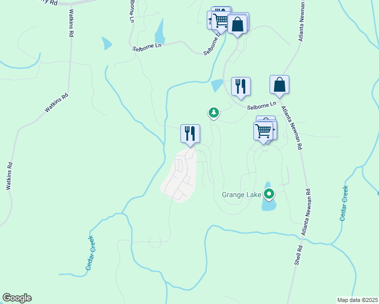 map of restaurants, bars, coffee shops, grocery stores, and more near 11213 Serenbe Lane in Palmetto