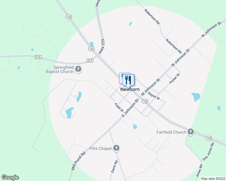 map of restaurants, bars, coffee shops, grocery stores, and more near 123 Nelson Street in Newborn