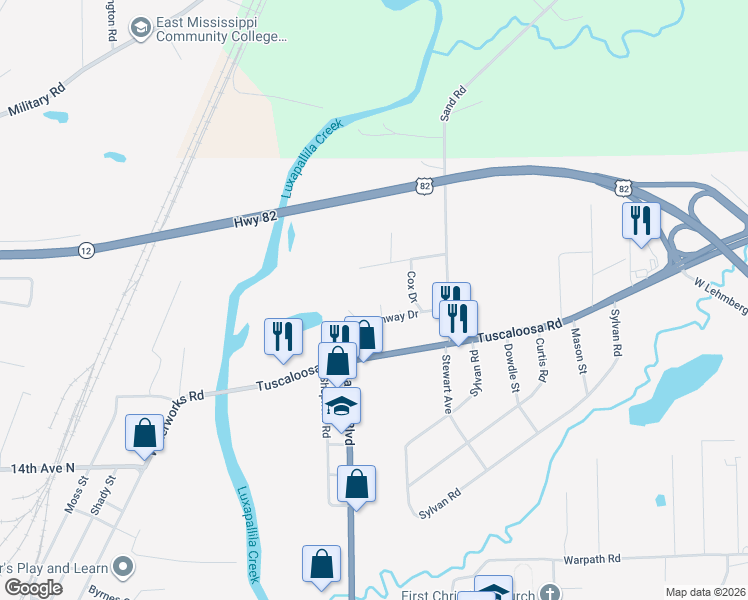 map of restaurants, bars, coffee shops, grocery stores, and more near 207 Riverdale Dr in Columbus