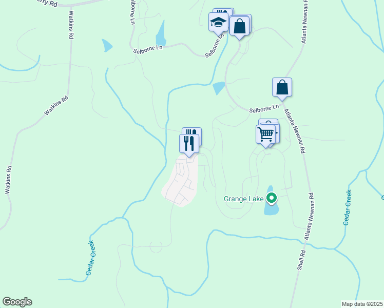 map of restaurants, bars, coffee shops, grocery stores, and more near 11213 Serenbe Lane in Palmetto