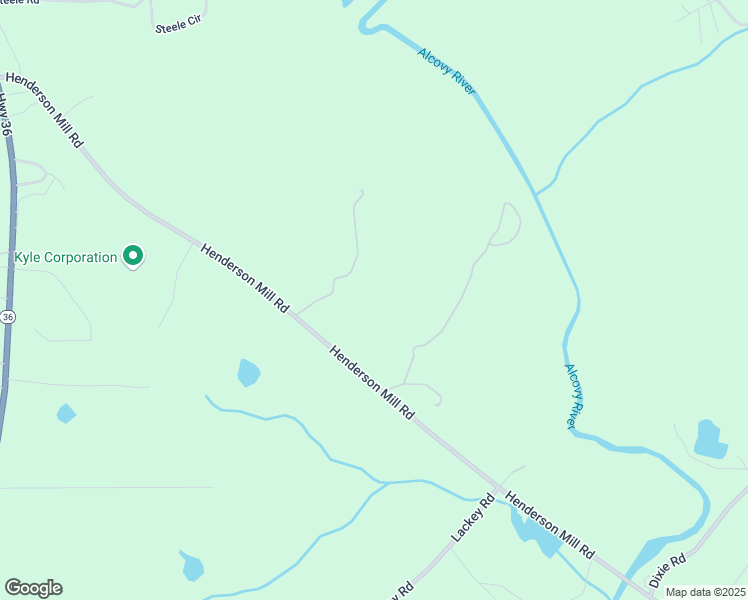 map of restaurants, bars, coffee shops, grocery stores, and more near 615 Henderson Mill Road in Covington