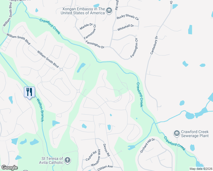 map of restaurants, bars, coffee shops, grocery stores, and more near 236 North Old Belair Road in Grovetown