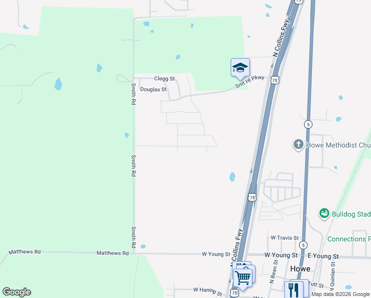 map of restaurants, bars, coffee shops, grocery stores, and more near 1420 Elliott Road in Howe