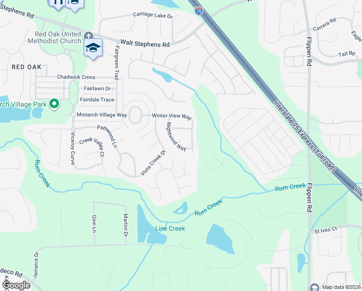 map of restaurants, bars, coffee shops, grocery stores, and more near 800 Indigo Ct in Stockbridge