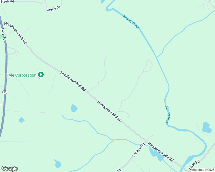 map of restaurants, bars, coffee shops, grocery stores, and more near 615 Henderson Mill Road in Covington