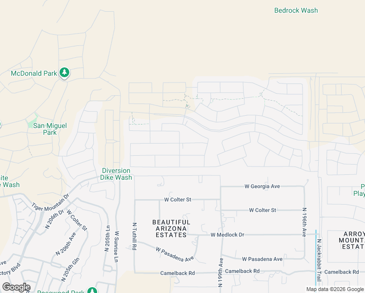 map of restaurants, bars, coffee shops, grocery stores, and more near 20041 West Missouri Avenue in Litchfield Park