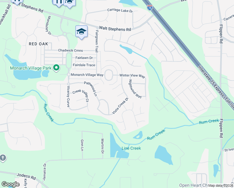 map of restaurants, bars, coffee shops, grocery stores, and more near 806 Chelsea Wood Court in Stockbridge