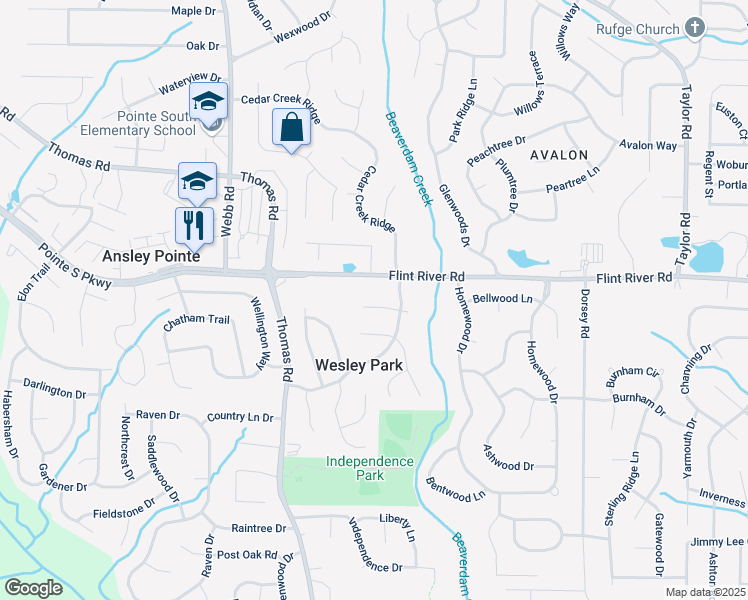 map of restaurants, bars, coffee shops, grocery stores, and more near 421 Montgomery Place in Jonesboro