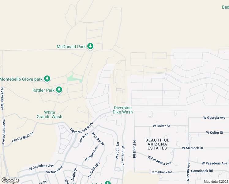map of restaurants, bars, coffee shops, grocery stores, and more near 5388-5456 North Tuthill Road in Litchfield Park