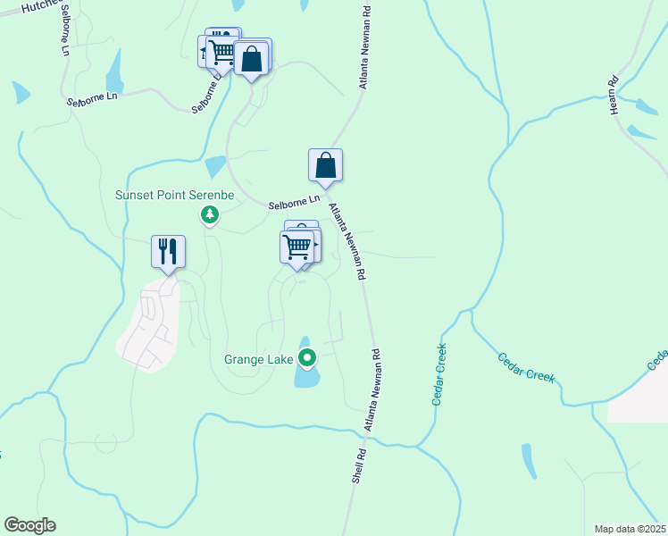 map of restaurants, bars, coffee shops, grocery stores, and more near 5 Swann Ridge in Palmetto