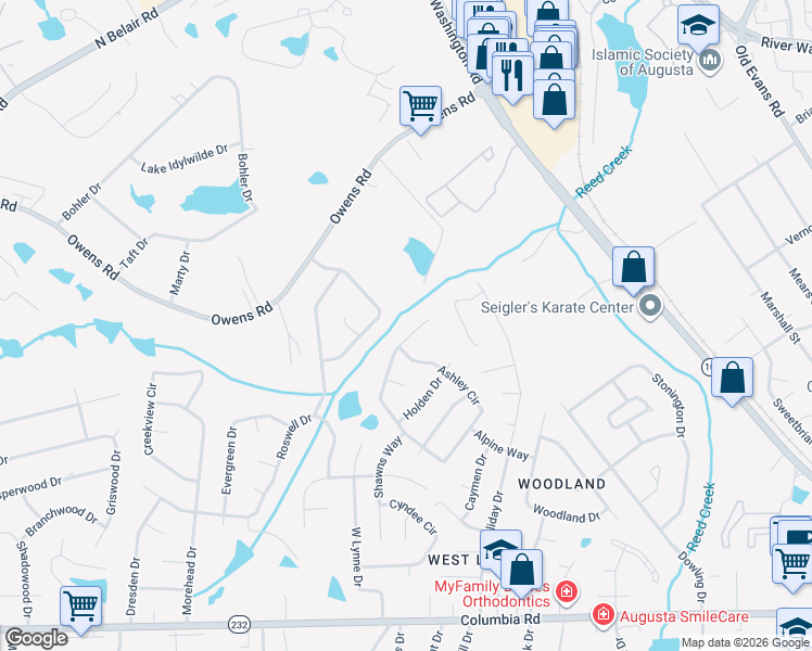 map of restaurants, bars, coffee shops, grocery stores, and more near 165 Ashley Circle in Martinez