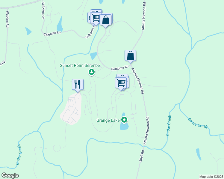 map of restaurants, bars, coffee shops, grocery stores, and more near 807 Rausch Ridge in Palmetto
