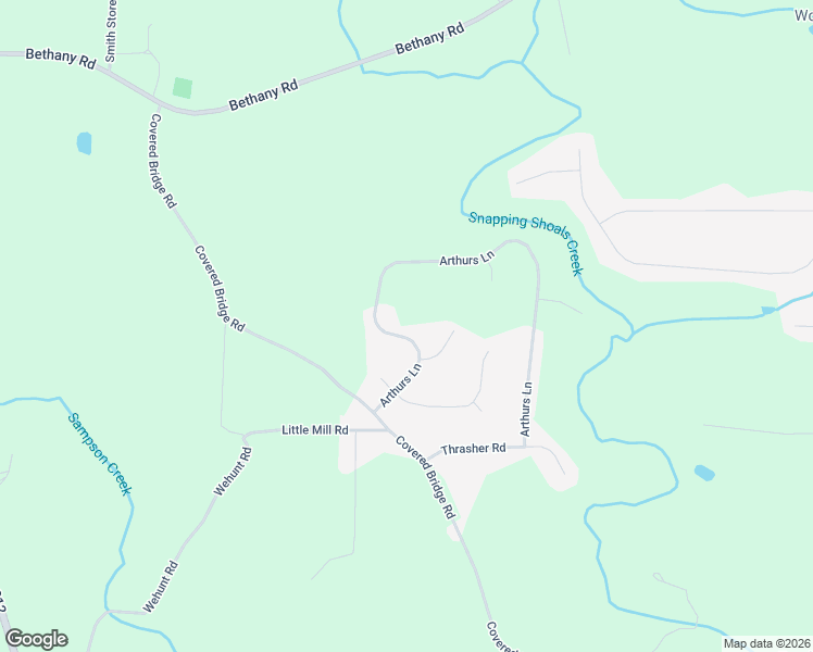 map of restaurants, bars, coffee shops, grocery stores, and more near 455 Arthurs Lane in Covington