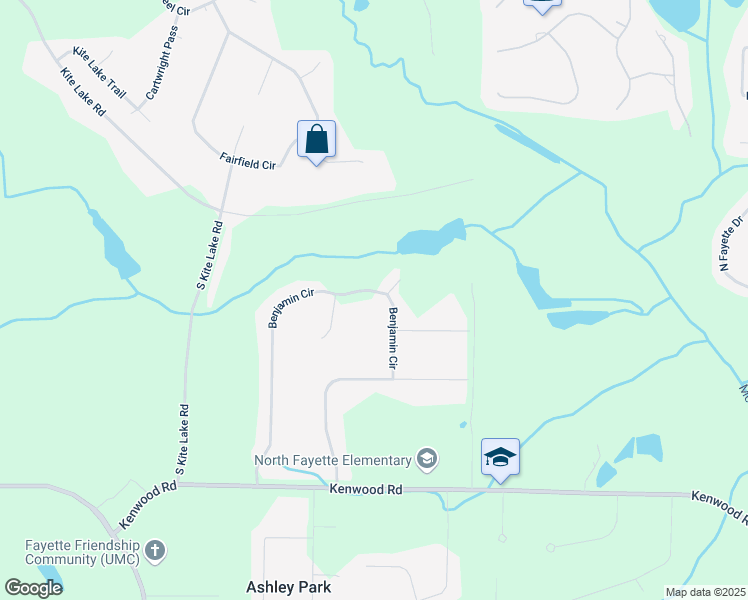map of restaurants, bars, coffee shops, grocery stores, and more near 160 Benjamin Circle in Fayetteville