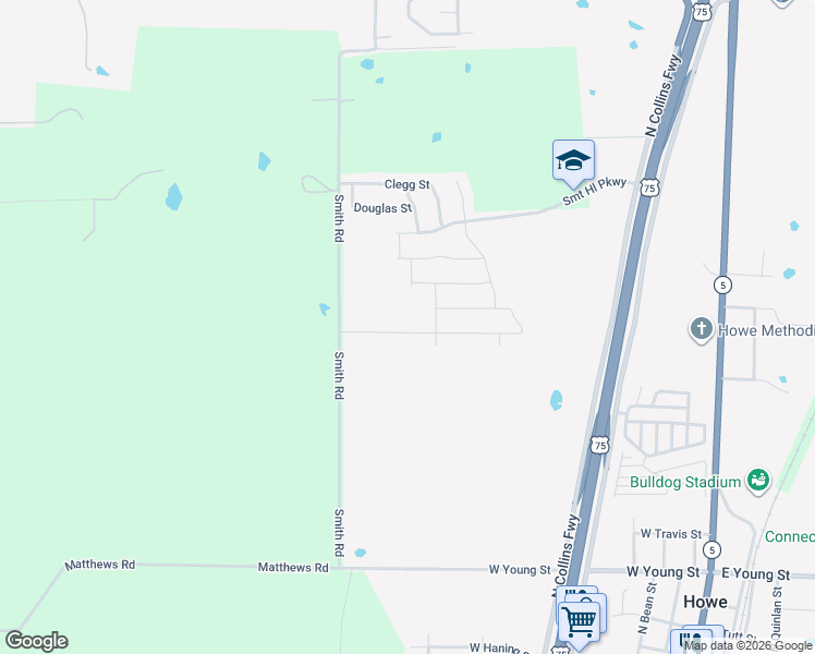 map of restaurants, bars, coffee shops, grocery stores, and more near in Howe