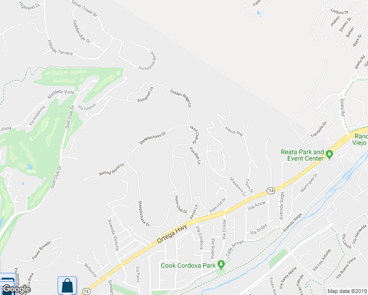 map of restaurants, bars, coffee shops, grocery stores, and more near 30641 Fox Run Lane in San Juan Capistrano