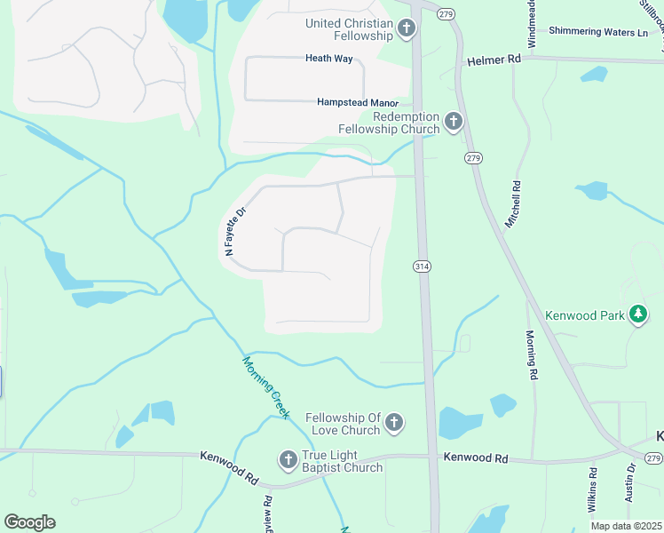 map of restaurants, bars, coffee shops, grocery stores, and more near 370 North Fayette Drive in Fayetteville