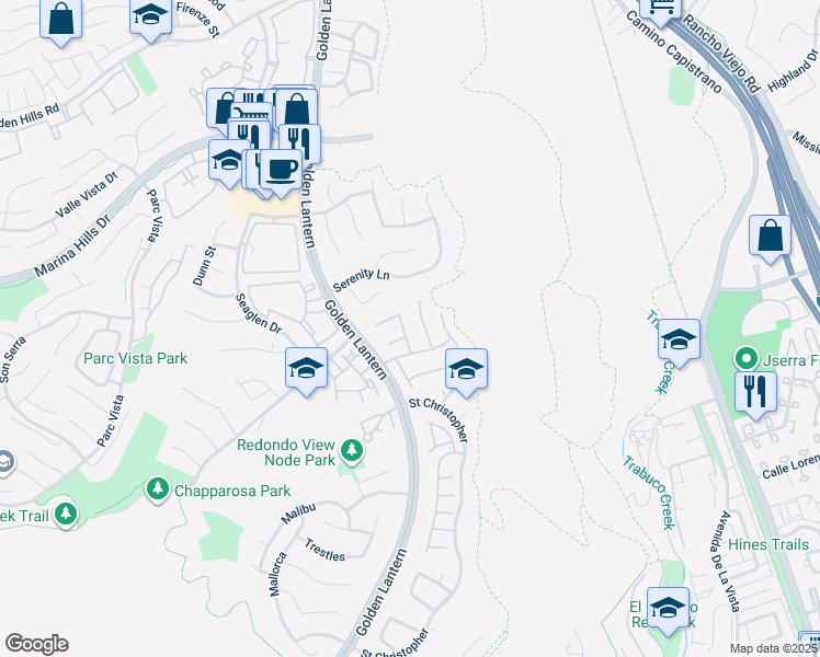 map of restaurants, bars, coffee shops, grocery stores, and more near 12 Tobago in Laguna Niguel