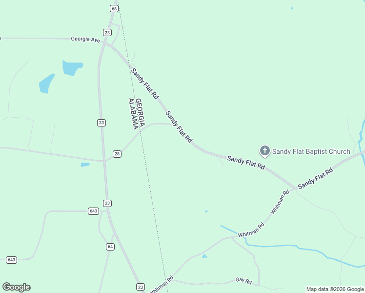 map of restaurants, bars, coffee shops, grocery stores, and more near 1810 Sandy Flat Rd in Bowdon