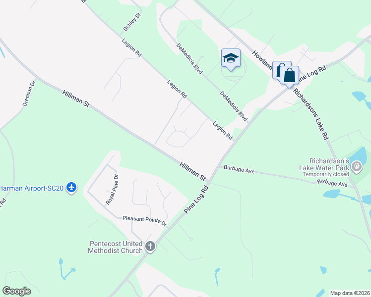 map of restaurants, bars, coffee shops, grocery stores, and more near 222 Saint Johns Place in Warrenville