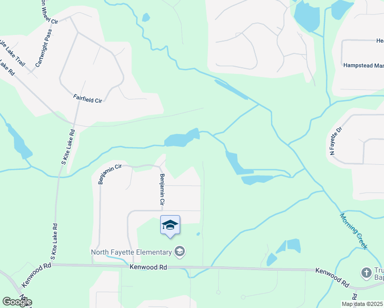 map of restaurants, bars, coffee shops, grocery stores, and more near 410 Thornton Lane in Fayetteville
