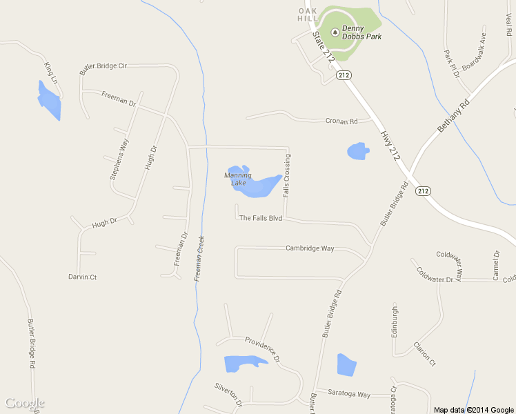 map of restaurants, bars, coffee shops, grocery stores, and more near 190 The Falls Boulevard in Covington