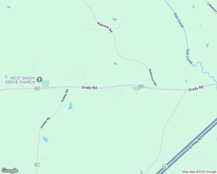 map of restaurants, bars, coffee shops, grocery stores, and more near 2845 Grady Road in Eupora