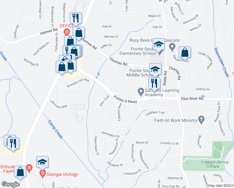 map of restaurants, bars, coffee shops, grocery stores, and more near 808 Redland Drive in Jonesboro