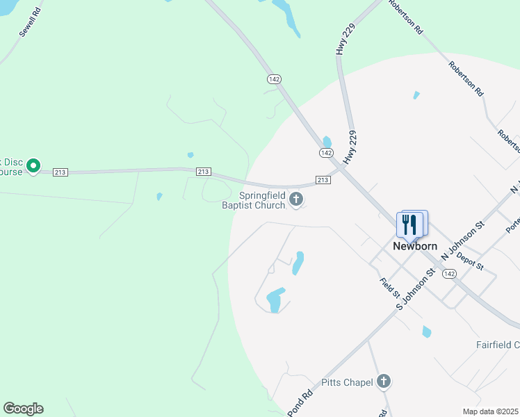 map of restaurants, bars, coffee shops, grocery stores, and more near 112 Hilltop Drive in Newborn