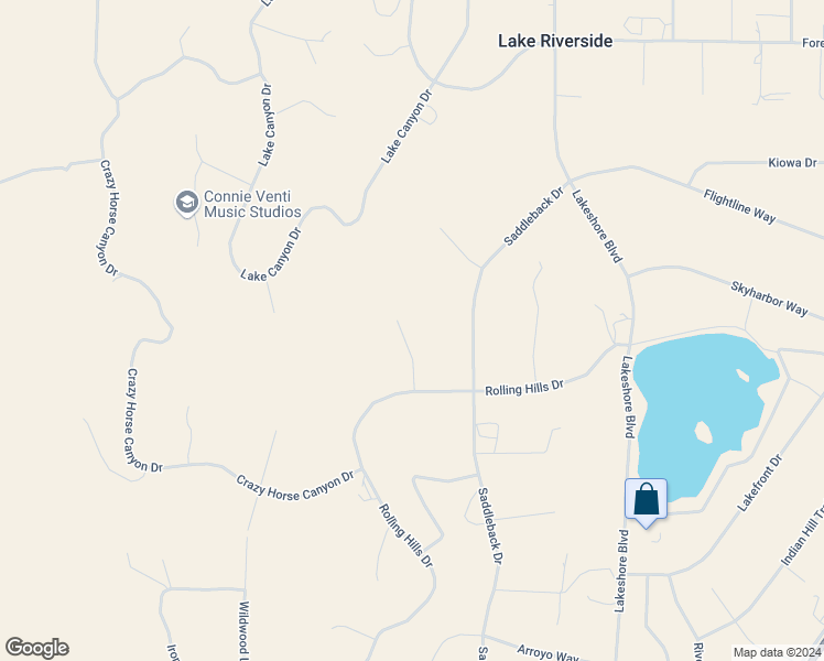 map of restaurants, bars, coffee shops, grocery stores, and more near Mountain Springs Court in Lake Riverside